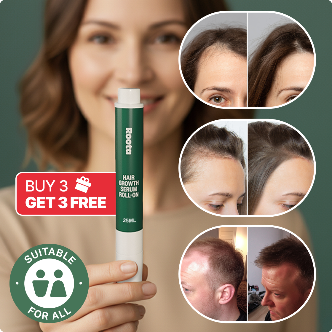 Roota Hair Growth Serum Roll-On